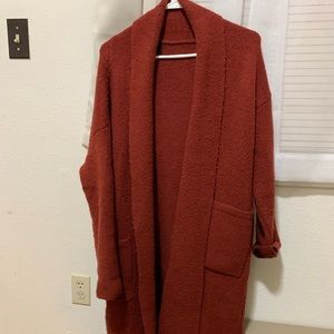 Lulus Long Overlay Sweater Jacket